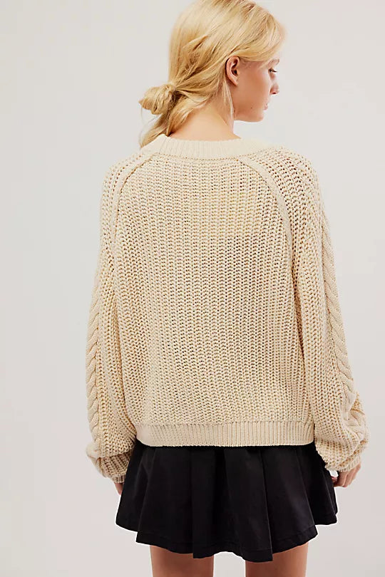 Frankie Cable Sweater - Ivory