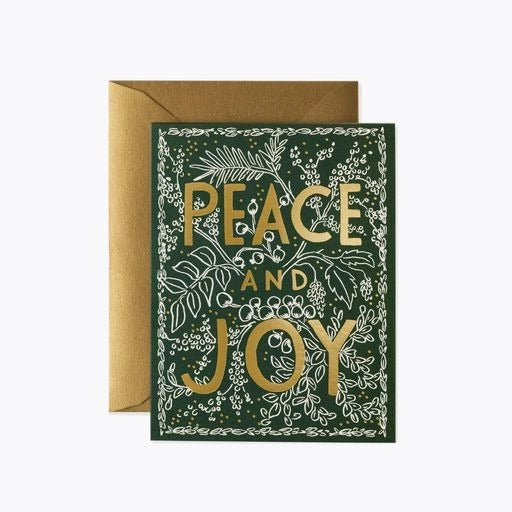 Evergreen Peace Holiday Card