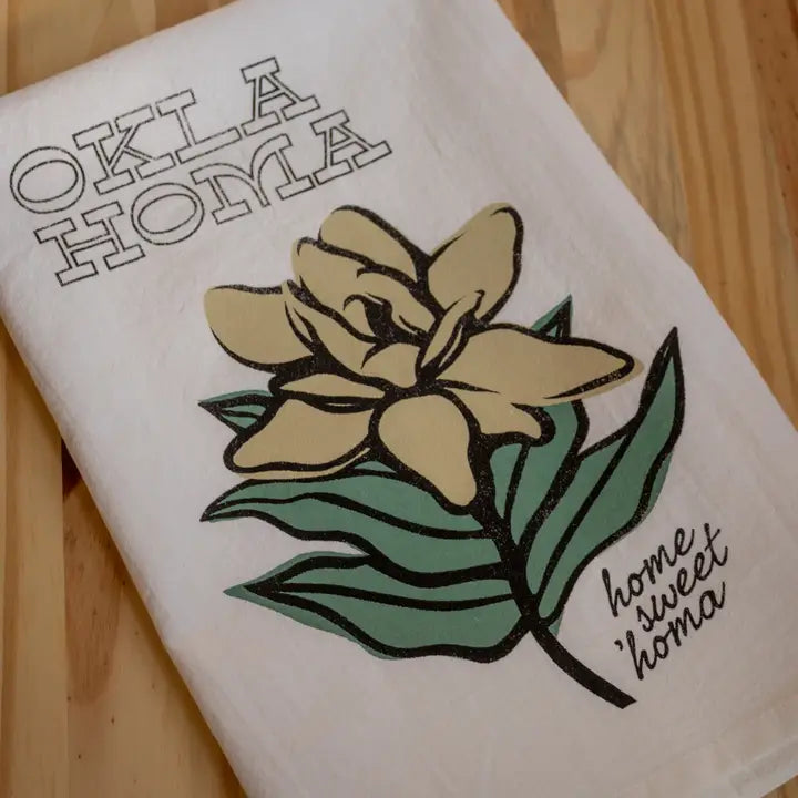 Home Sweet Oklahoma Magnolia Tea Towel