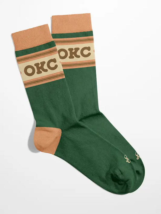 Oklahoma City Crew Socks - Evergreen