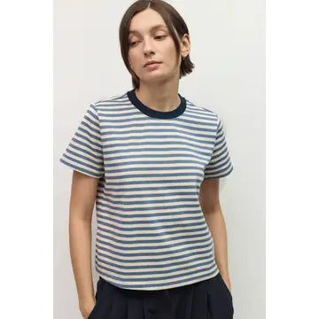The Striped Tee - Blue/Cream/Navy