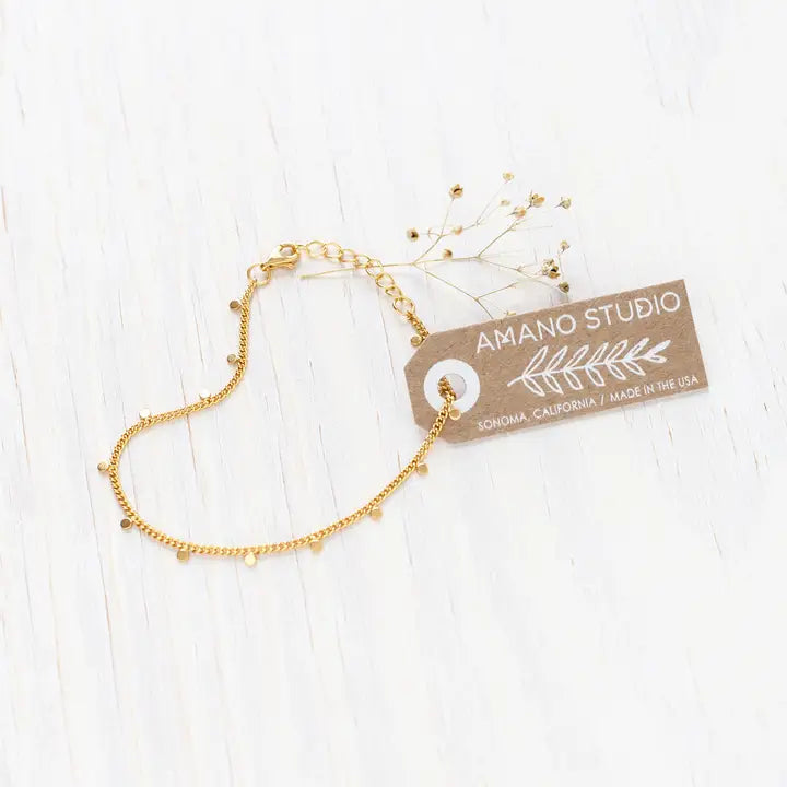 Tiny Chain Dot Bracelet