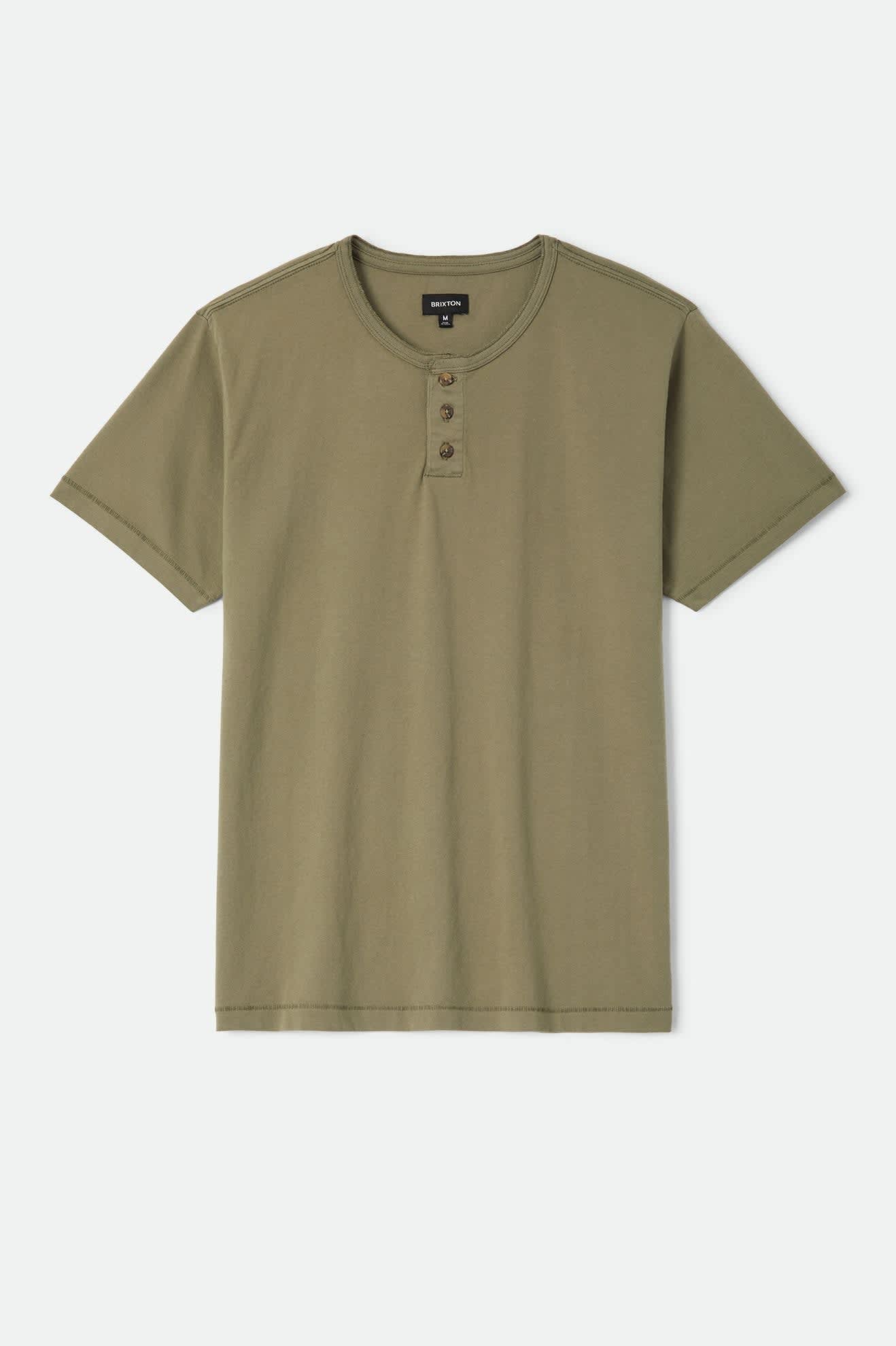 Baseline Henley T-Shirt - Olive Surplus Vintage Wash