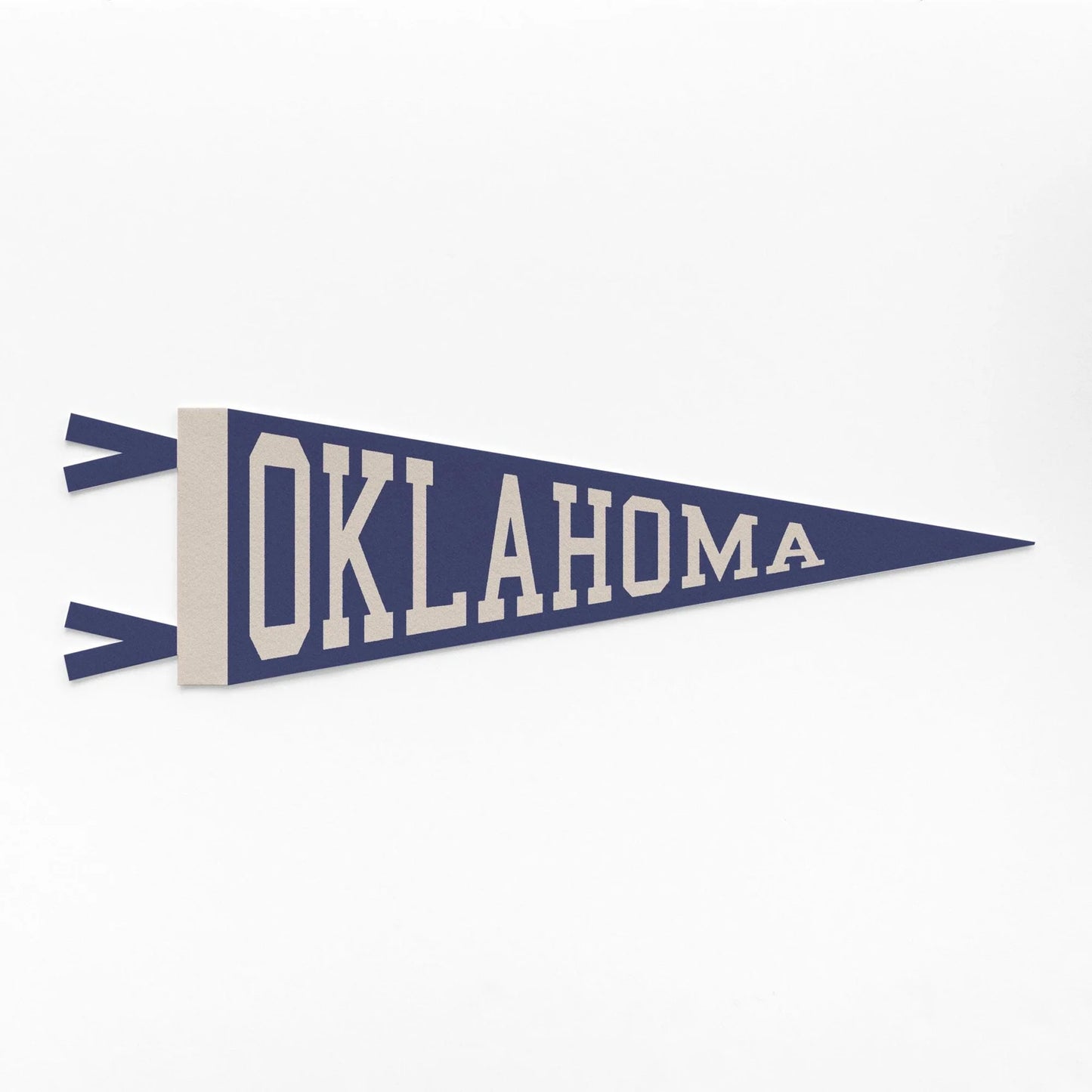 Oklahoma Felt Pennant - Blue/Cream
