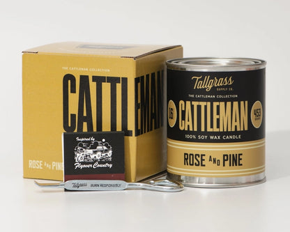 Cattleman 16oz Candle - Rose & Pine