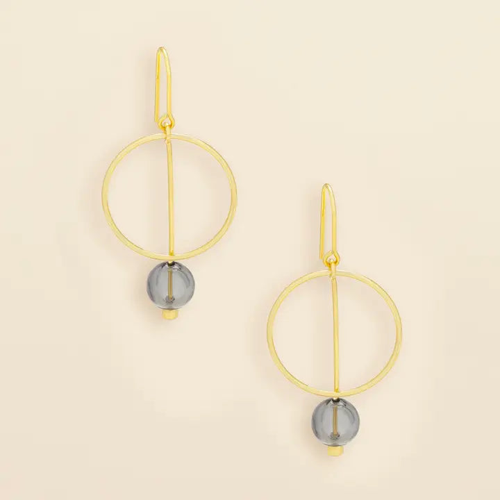 Refined Glass Drop Earrings