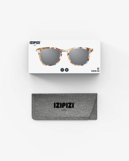 #E Reading Sunglasses - Blue Tortoise +1