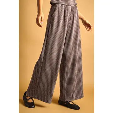 Double Striped Lounge Pants - Brown