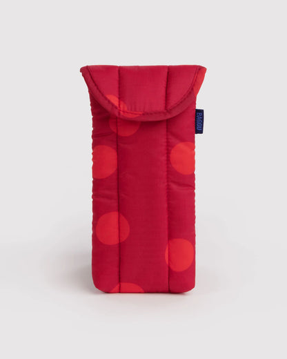 Puffy Glasses Sleeve - Red Polka Dot