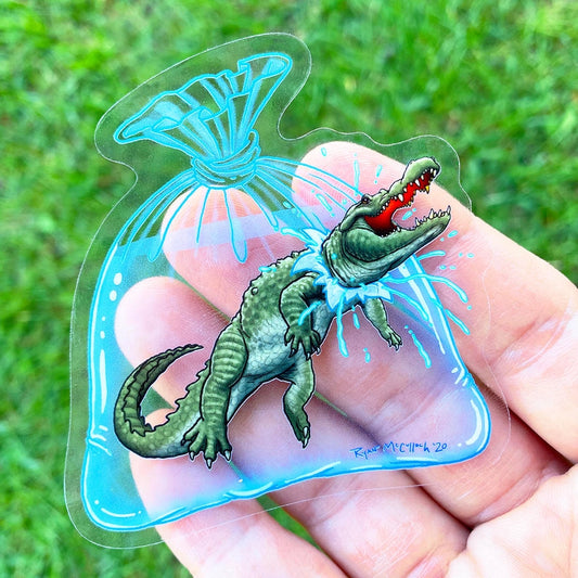 Clear Sticker: New Pet Alligator