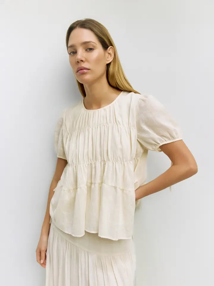The Penelope Top - Cream