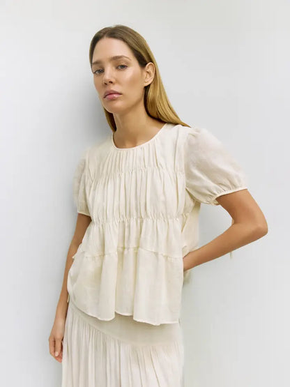 The Penelope Top - Cream