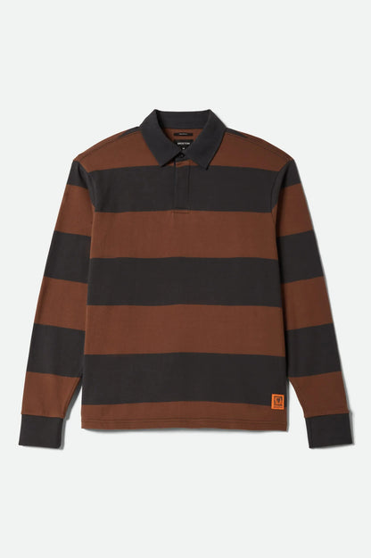 Union HW Rugby Polo - Black/Brown