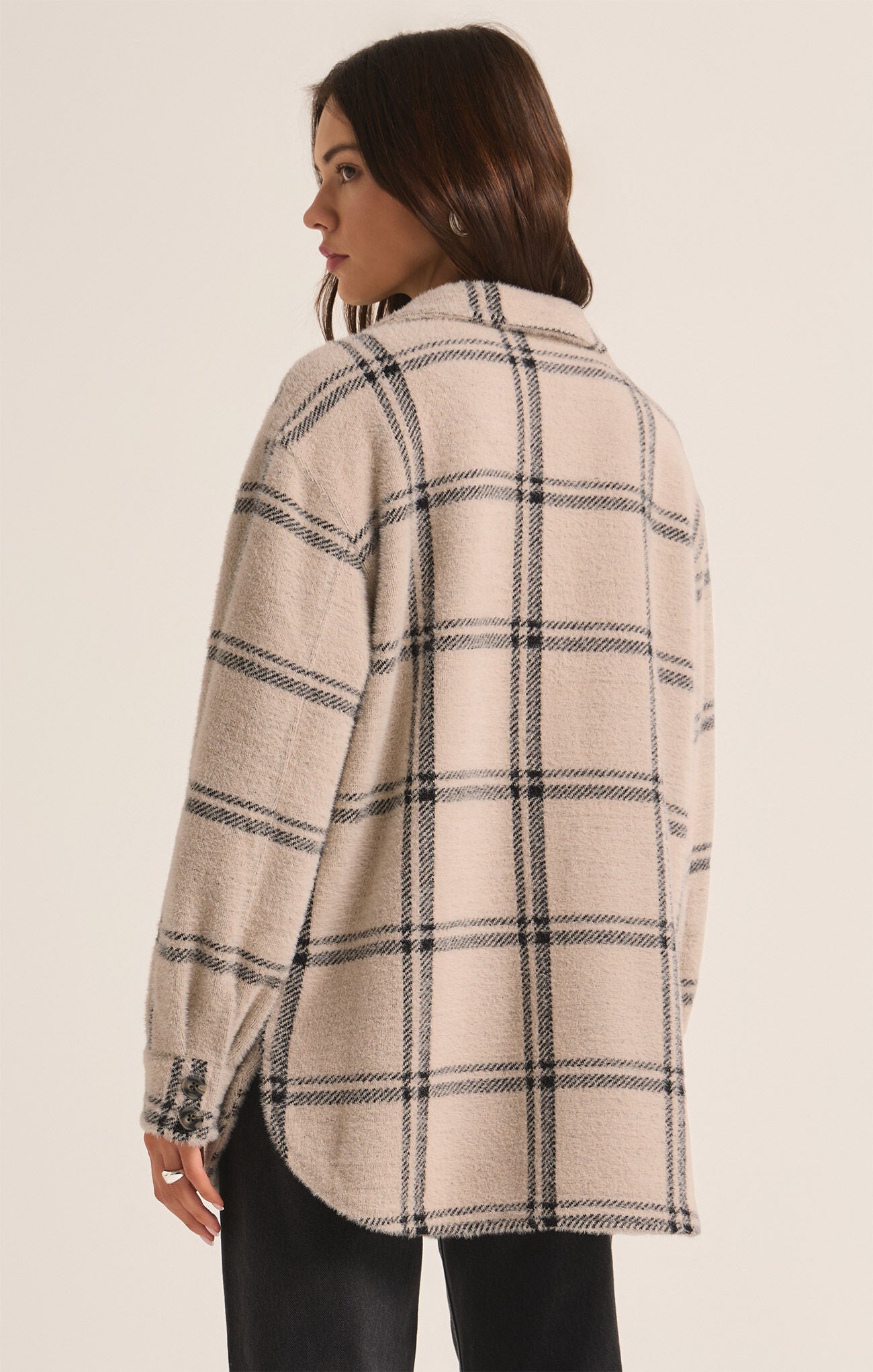 Plaid Tucker Jacket - Crystal Grey