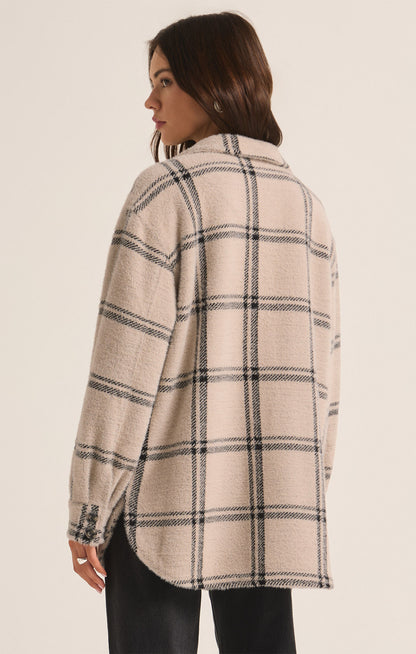 Plaid Tucker Jacket - Crystal Grey