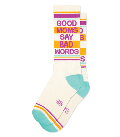 Good Moms Say Bad Words Gym Crew Socks