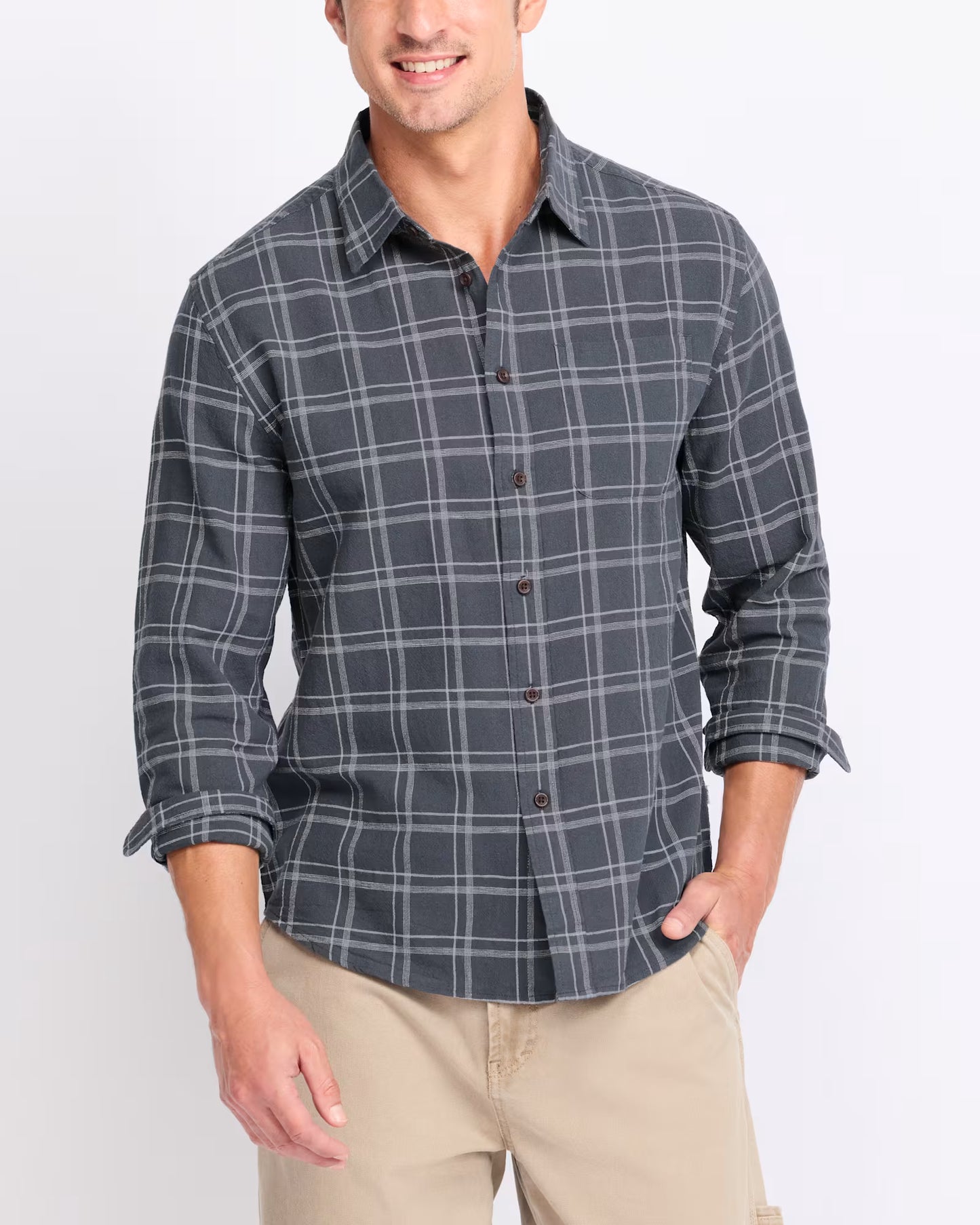Tack Cotton Linen Shirt - Washed Blue