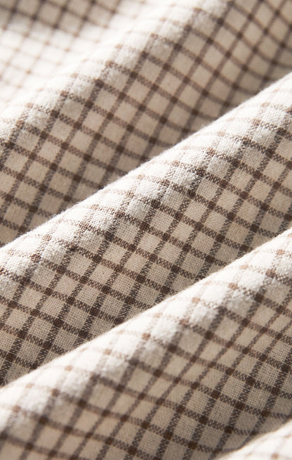 River Plaid Button Up Shirt - Frosted Pearl