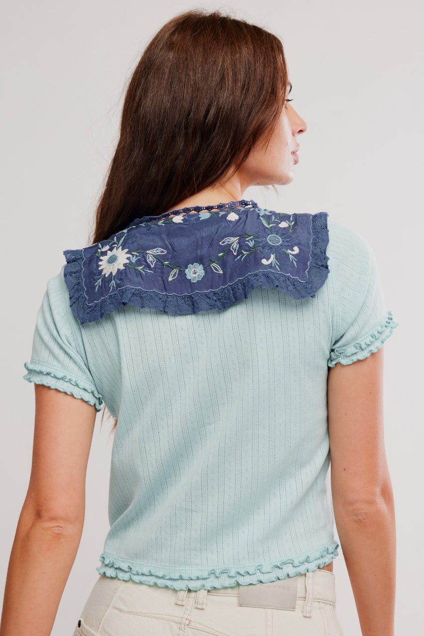 Sol Knit Tee - Pastel Blue