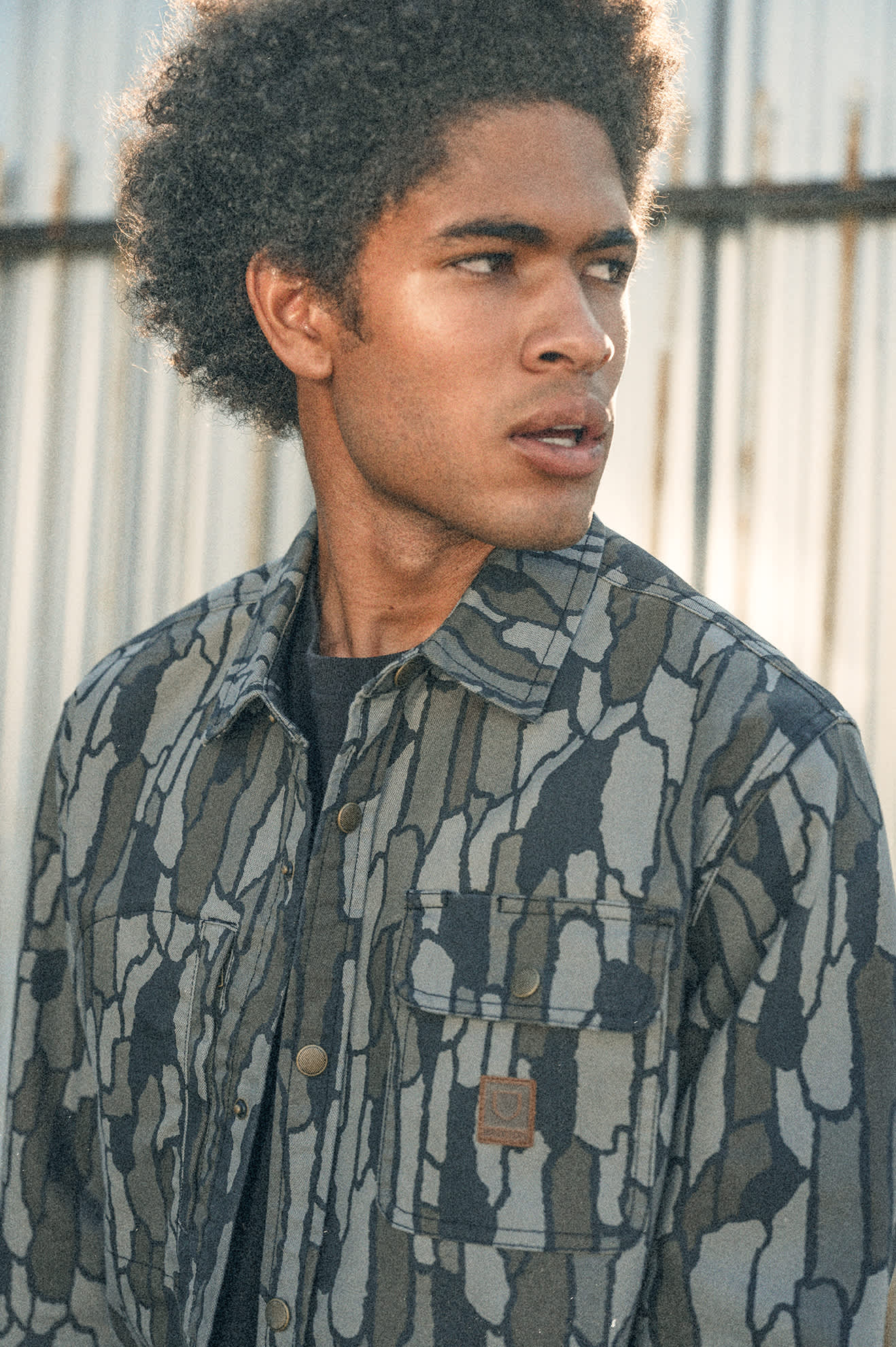 Builders Stretch Overshirt - Bark Camo