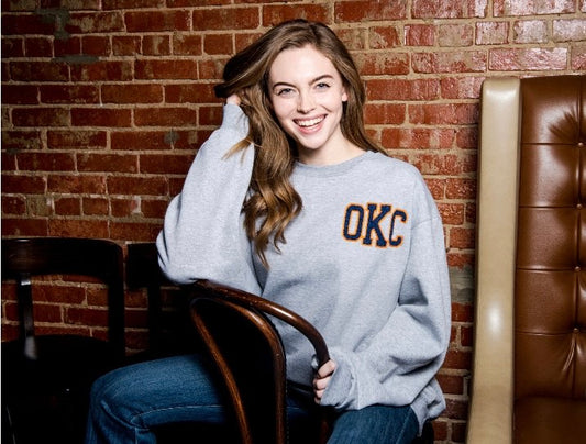 oKc Chenille Sweatshirt - Grey