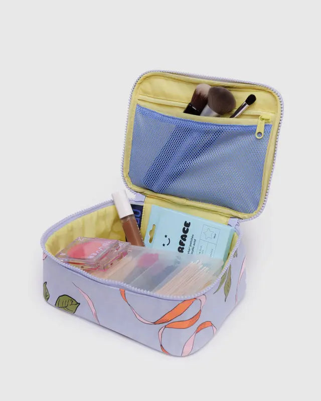 Small Cosmetic Case - Apricots & Ribbons