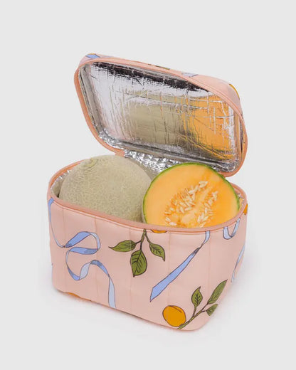 Puffy Lunch Bag - Apricots & Ribbons