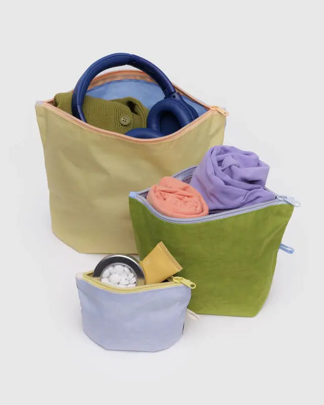 Go Pouch Set - Pastels Colorblock