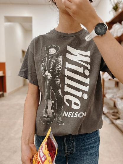 Willie Nelson Stand Tee - Charcoal