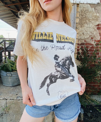 Willie Nelson Route 66 Thrifted Tee