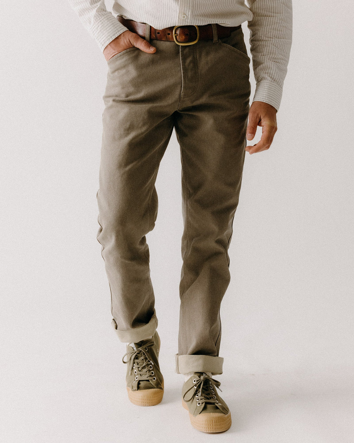 The Camp Pant - Stone Chipped Canvas