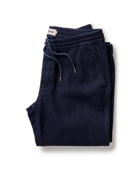 The Après Pant - Rinsed Indigo Sashiko