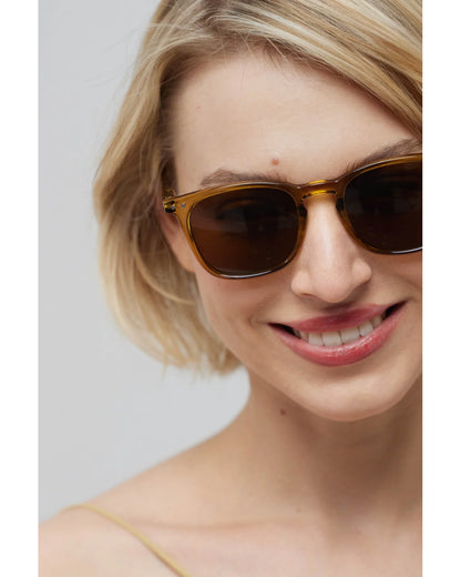 #E Sunglasses - Golden Green