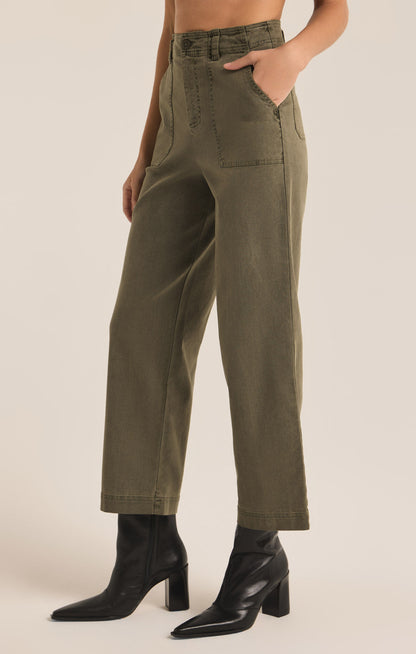 Bobbi Washed Pant - Grape Leaf