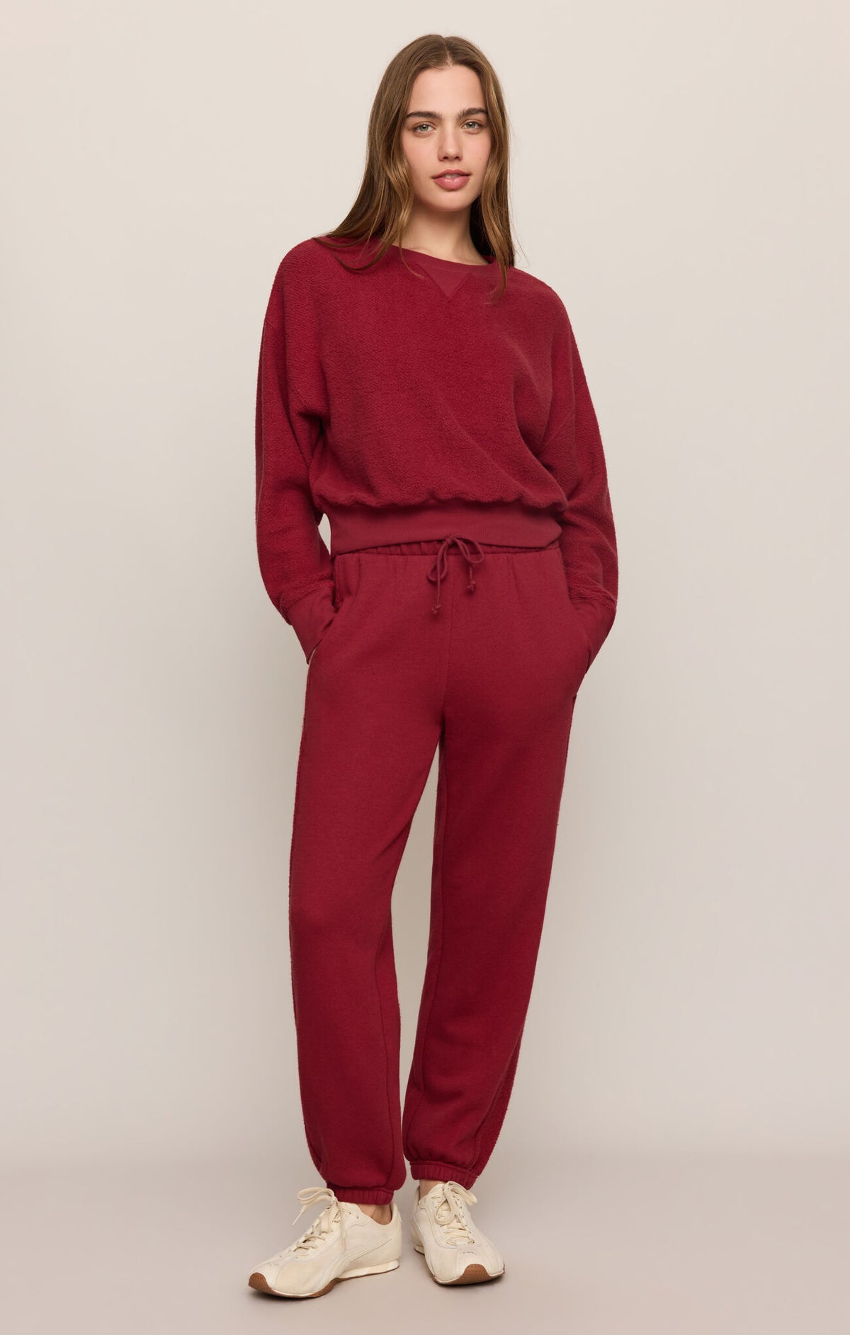 Basecamp Textured Jogger Sweatpant - Red Dahlia