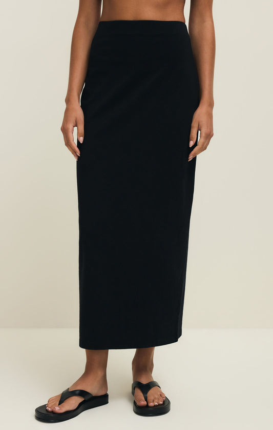 Gail Midi Skirt - True Black