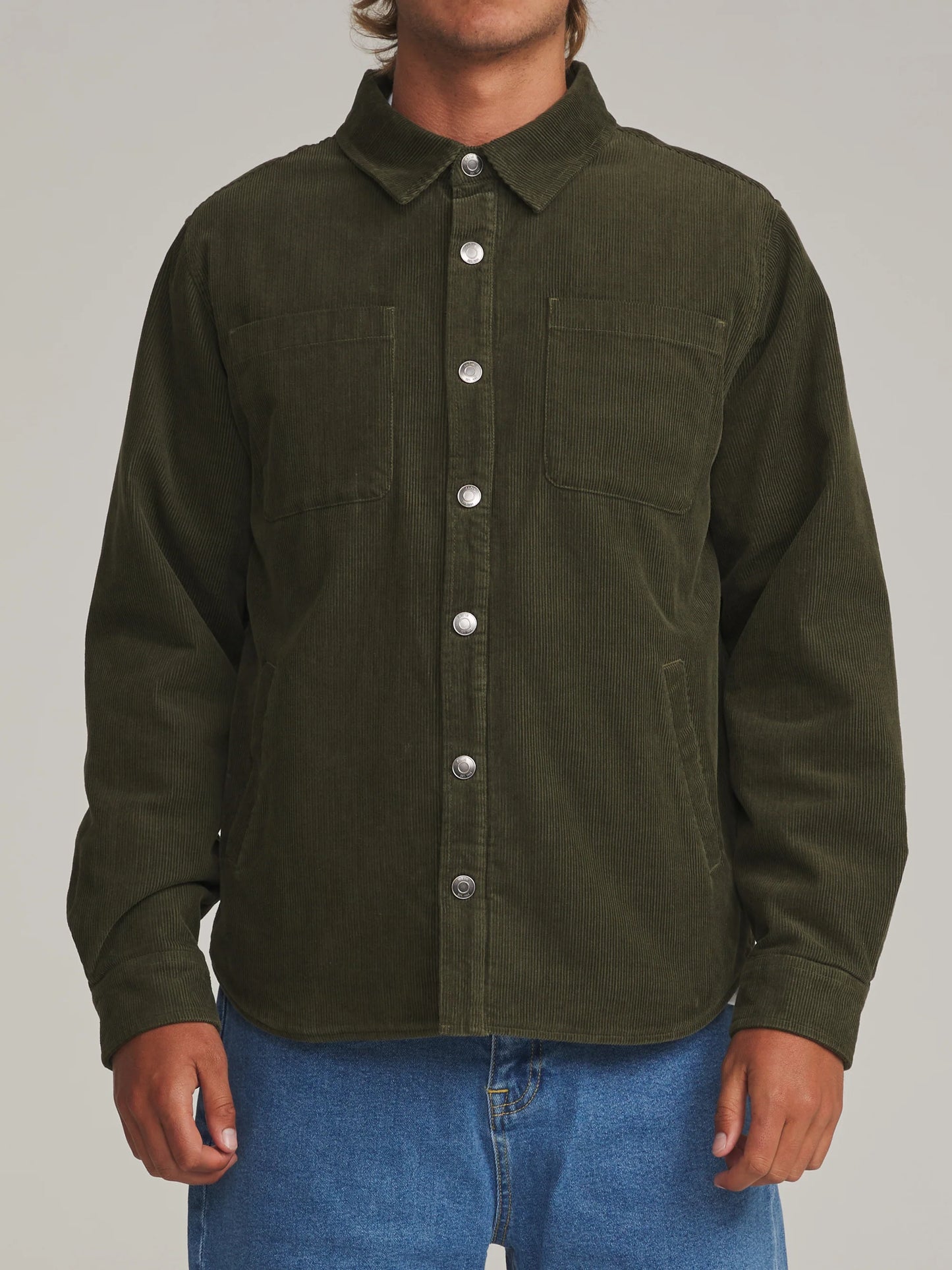 Harold Corduroy Shirt - Dark Olive