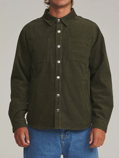 Harold Corduroy Shirt - Dark Olive