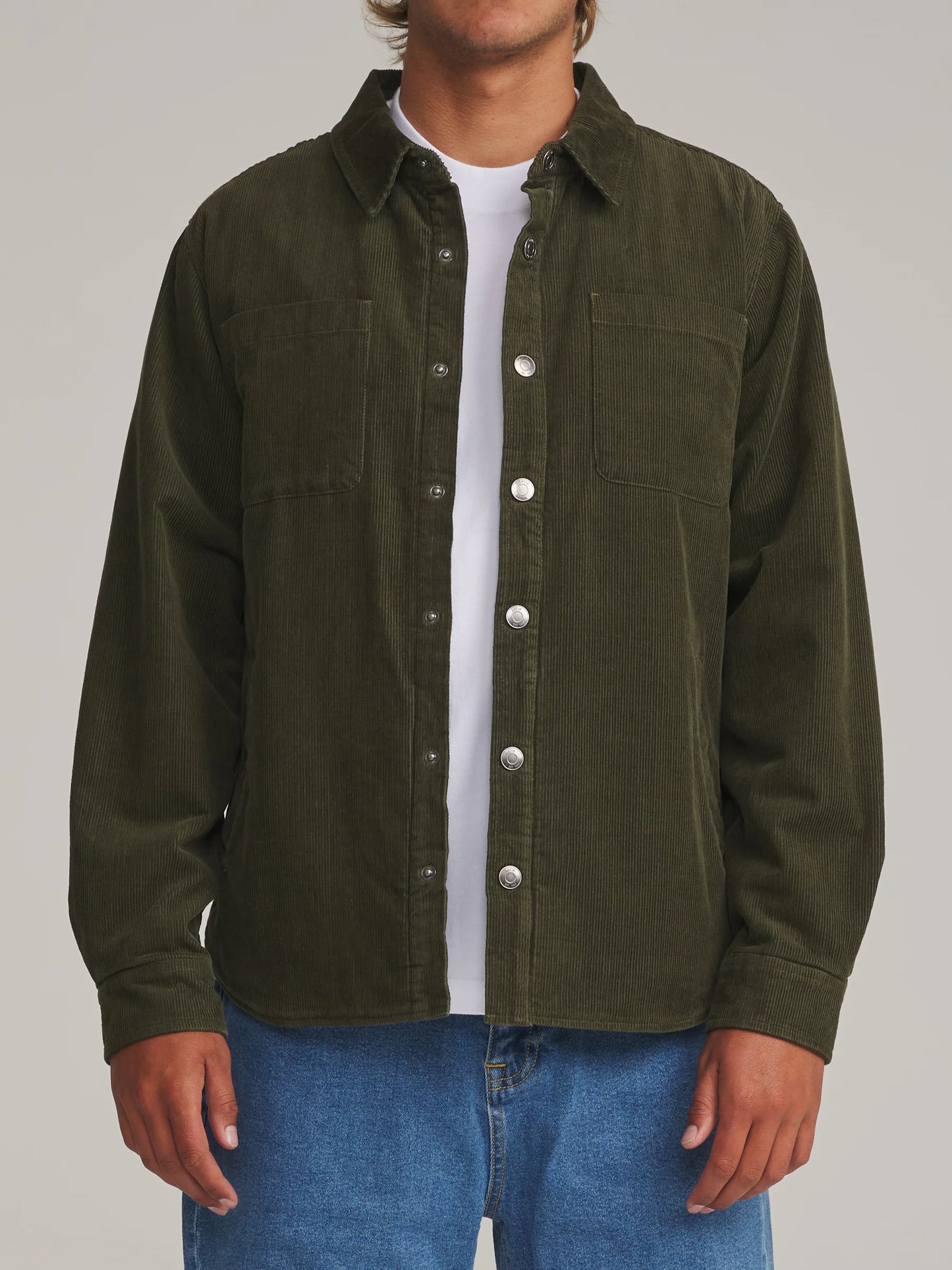 Harold Corduroy Shirt - Dark Olive