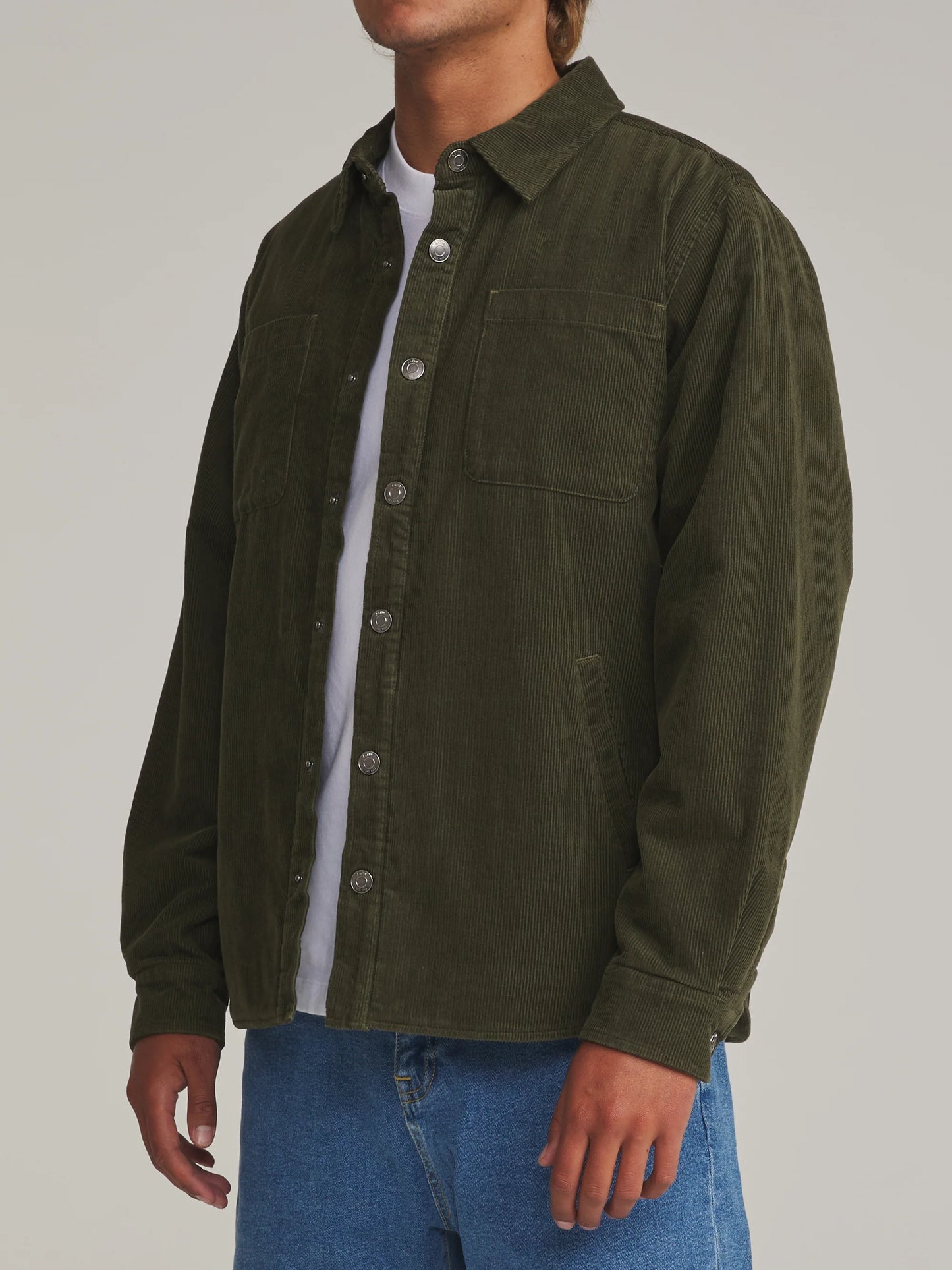 Harold Corduroy Shirt - Dark Olive