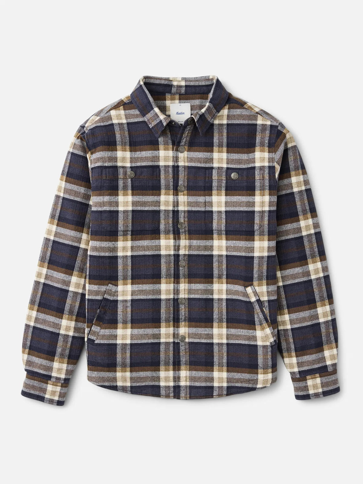 Harold Plaid Shirt Jacket - Navy