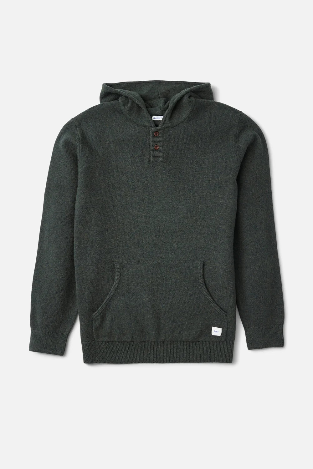 Hayes Hooded Henley Sweater - Heather Green