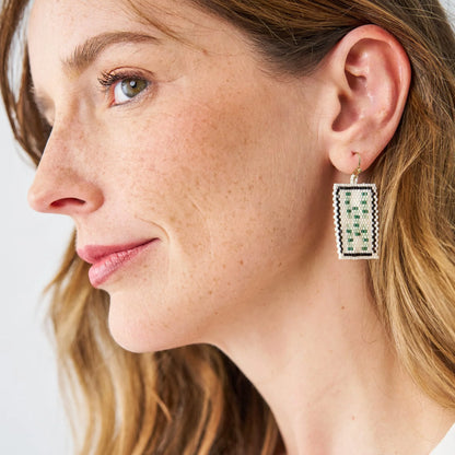 Tessa Beaded Mahjong Earrings Flower