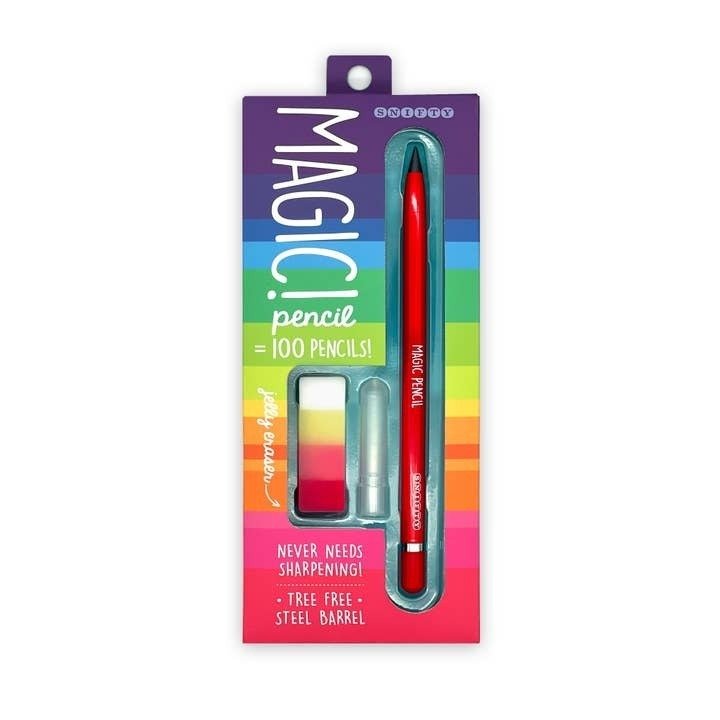 Magic Pencil & Eraser Set - Red