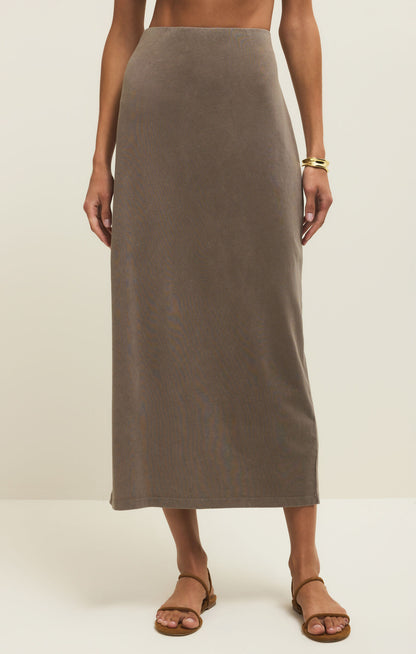 Gail Midi Skirt - Perfectly Taupe