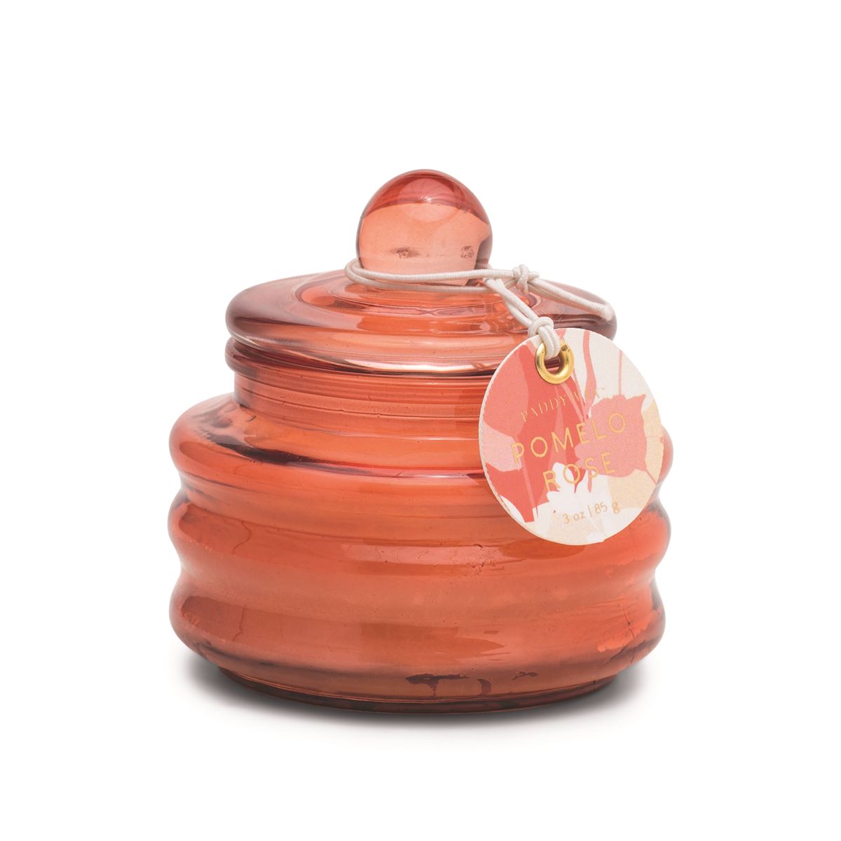 Beam 3oz Red Small Glass Vessel and Lid - Pomelo Rose