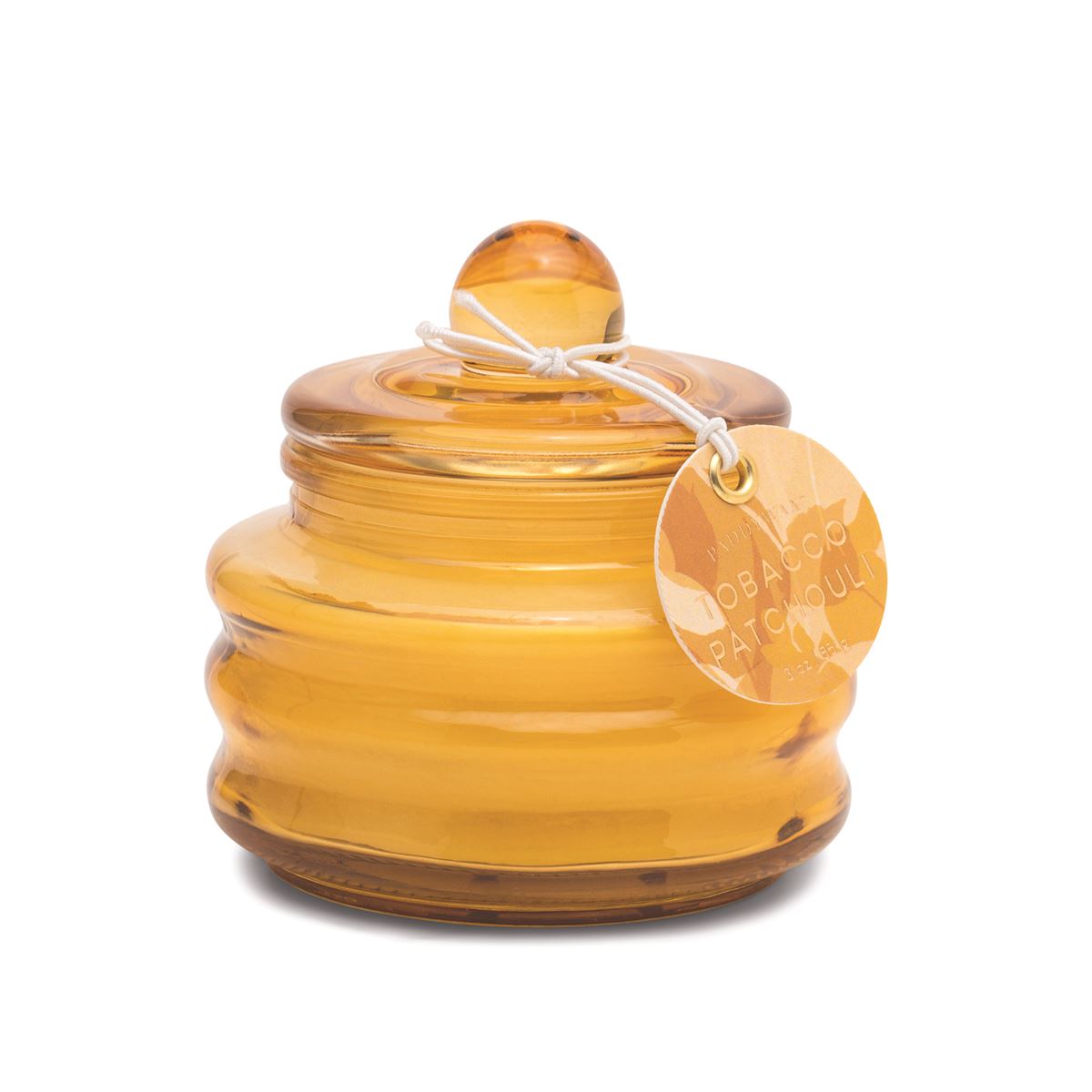 Beam 3oz Ochre Small Glass Vessel and Lid - Tobacco Patchouli