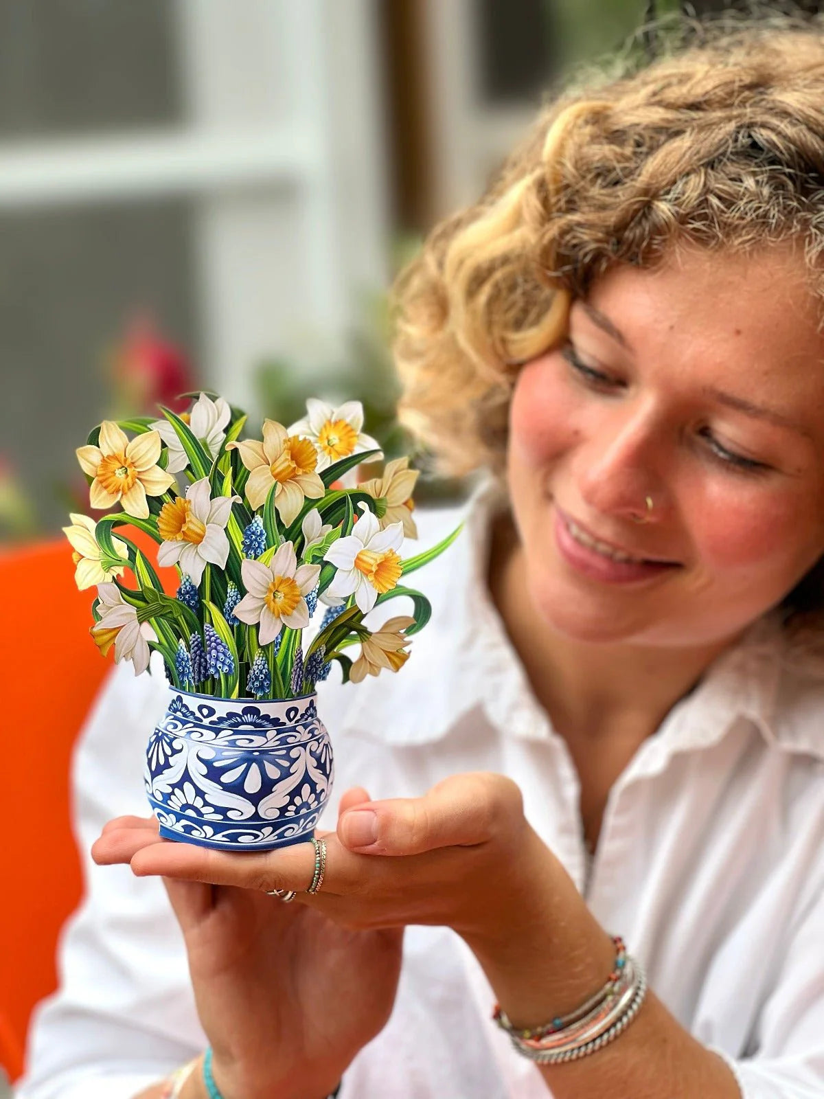 Mini English Daffodil Pop Up Card