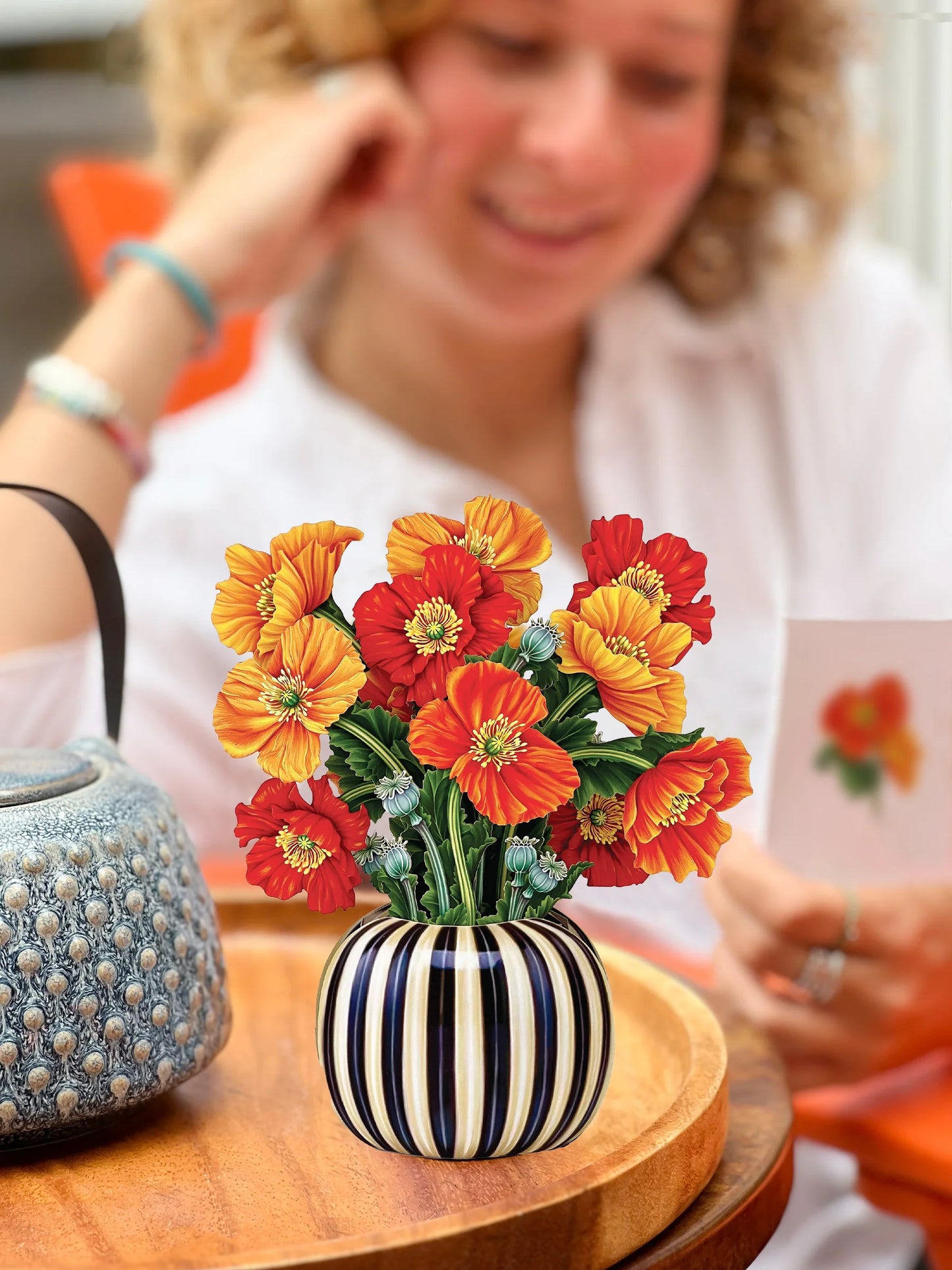 Mini French Poppies Pop Up Card