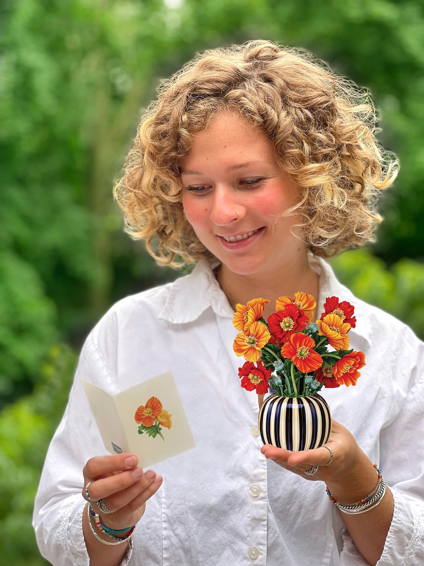 Mini French Poppies Pop Up Card